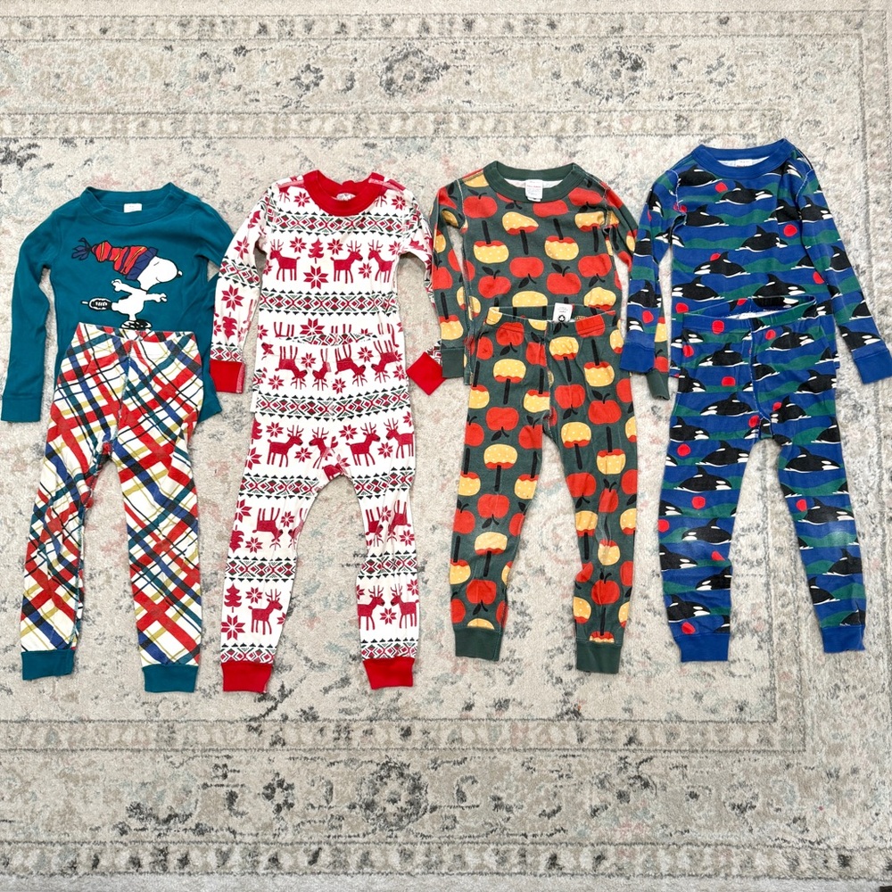 Hanna Andersson Kids Pajama Sets - 4 used sets, size 4